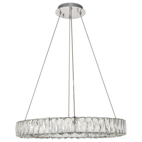 Monroe Integrated LED Chip Light Chrome Chandelier