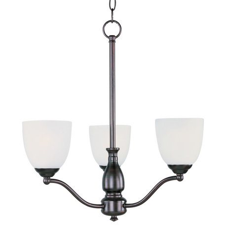 Stefan 3-Light Chandelier, Oil Rubbed Bronze, Frosted