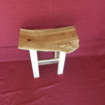 Silver Maple End Table with Black Walnut Accents