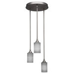 Toltec Lighting - Toltec Lighting 2143-BN-4062 Empire - Three Light Mini Pendant - No. of Rods: 4Assembly Required: TRUE Canopy Included: TRUE