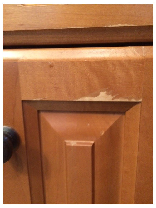 Stain Chipping Off Kitchen Cabinets, How To Fix Varnish On Kitchen Cabinets