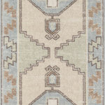 Momeni - Anatolia ANA-2 Machine Made Light Blue Runner 2'3"x7'6" - The pastel color palette of the Anatolia Collection presents the softer side of tribal style. Subdued shades of pink, baby blue and brown fill the field and ornamental rug borders with classical medallions and vine and dot motifs. Crafted in an innovative combination of natural wool and nylon threads, modern machining mimics ancestral weaving techniques to create a series of chic floor coverings that are superior in beauty and performance.