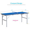 Harvil 60" Folding Portable Table Tennis Table for Kids With Accessories