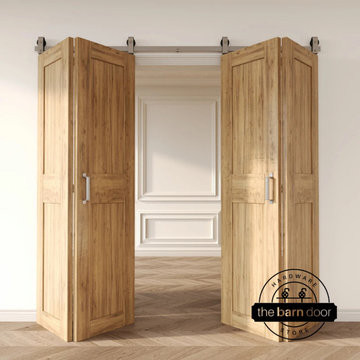 Bifold Barn Door Hardware | Matte Black | 2 & 4 Door Kits | Quick Ship