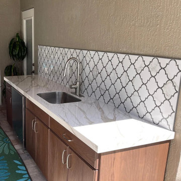 Battersea Outdoor Kitchen Remodel with Tongue and Groove Ceiling in Belle Isle