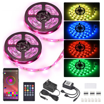 32.8 Ft LED Strip Light Music Sync Bluetooth APP Remote RGB Color TV Backlight