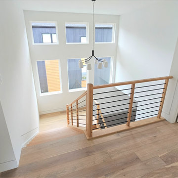 Project #108 | Red Oak Staircase in Light-Filled Space
