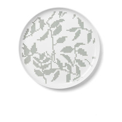 Menu Grey Leaves Plate Large - Dinner Plates