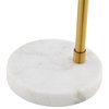 Inspired Home Emmalin Table Lamp, Marble Stone Base, Brass