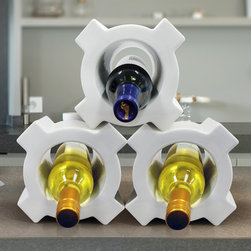 Epicureanist Ceramic Wine Bottle Holder - Wine Racks