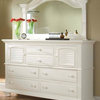 Cottage Traditions High Dresser w Doors in Eggshell White Finish