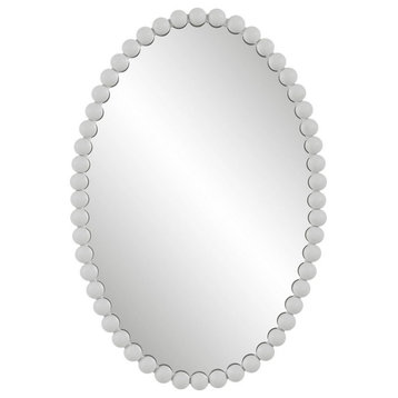 Glen Avenue - Oval Mirror-30 Inches Tall and 20 Inches Wide-Matte White Finish