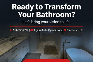 Example of a trendy bathroom design in Cincinnati
