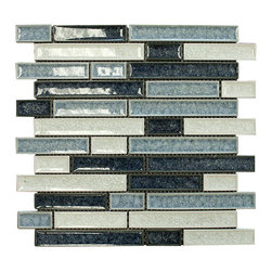 Sky Blue Glossy Crackle Crystal Mosaic Tiles - Home Accessories & Decor