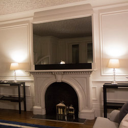 75" Bespoke TV Mirror Frame with Acoustic Material to incorporate a soundbar - Living Room Furniture