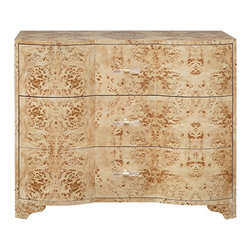 Worlds Away - Melrose Mid-Century Modern Three Drawer Dresser - Dressers