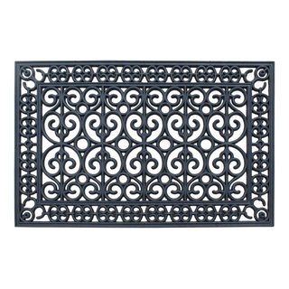 A1 Home Collections A1hc Large Outdoor Floor Door Mat, Natural Rubber Grill Drainable Design & Anti Fatigue, Ideal for Outside Entryway, Scrapes Sho