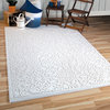 Orian Boucle Indoor/Outdoor Biscay High-Low Area Rug, Ivory, 9'x13'