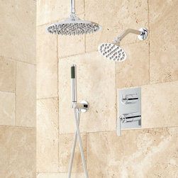 TRIMBLE DUAL SHOWER HEAD SHOWER SYSTEM WITH HAND SHOWER - Products