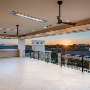Sunset View from the Covered Balcony