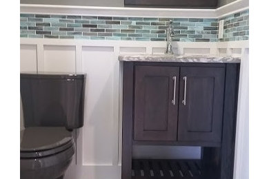 Bathroom - coastal bathroom idea in Boston
