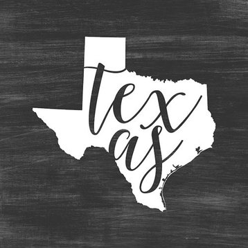 "Home State Typography - Texas" Outdoor Pillow 16"x16"