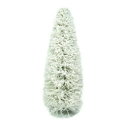 MSL Rattan Snowy Tree Table Top - 20 Inch - Holiday Accents And Figurines