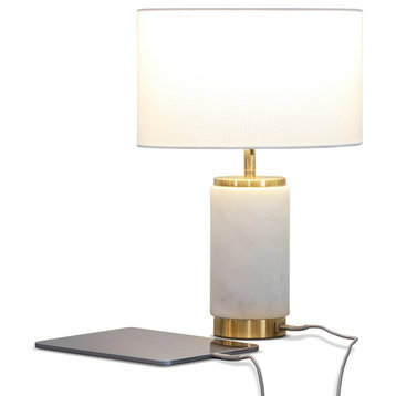 Arden LED USB Side Table Lamp for Desks and Nightstands, Modern Ambient Lighting