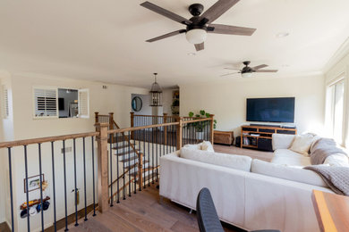 Inspiration for a contemporary family room remodel in Orange County