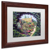 David Lloyd Glover 'English Garden Stroll' Art, Wood Frame, 11"x14", White Matte