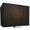 Rohi 22" Table Lamp, Black Fabric Shade, Nickel Base, LED Accents