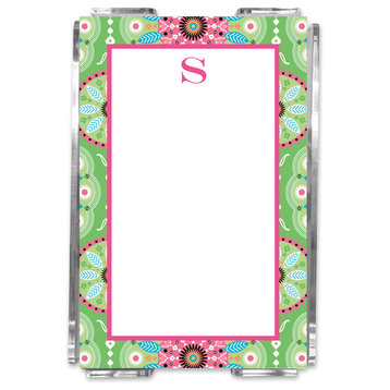 Notesheets In Acrylic Boho Girls Single Initial, Letter S