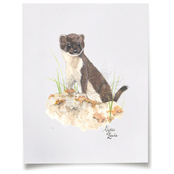 "Woodland Tinies" Otter Paper Print, Unframed, 13x19