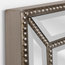 Head West Beaded Champagne Silver Beveled Wall Mirror - 24x36