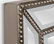 Head West Beaded Champagne Silver Beveled Wall Mirror - 24x36