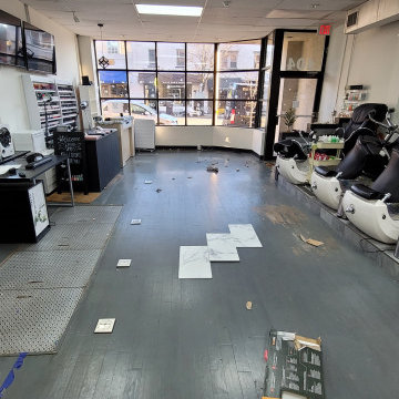 Nail Salon LVP Installation