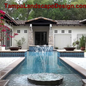Moorish style outdoor living space