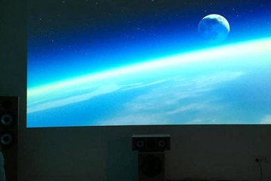 Home Cinema with Projector Paint