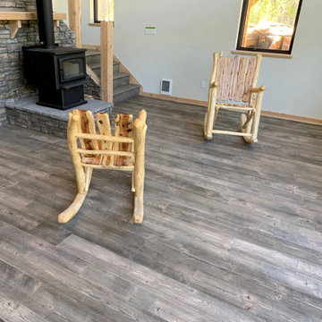 Rustic grey barnwood flooring