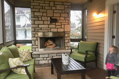 Inspiration for a craftsman home design remodel in Columbus