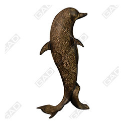 DOLPHIN STATUE JASMINE BLACK - Home Accessories & Decor