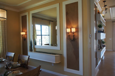Example of a trendy dining room design in Tampa