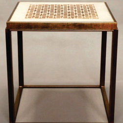 49-01 polished concrete end table - Side Tables And End Tables