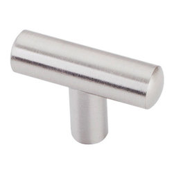 Cosmas - Cosmas Satin Nickel Euro Style T Bar Cabinet Knob [10-PACK] - Cabinet And Drawer Knobs