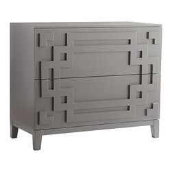 MODERN CHINOISERIE CHEST &ndash; GRAY - Accent Chests And Cabinets