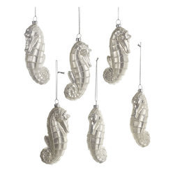 GLASS SEAHORSE ORNAMENTS - SET OF 6 - Products