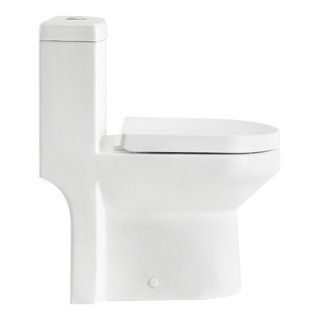 Small Compact Toilet Tiny One-Piece Elongated Toilet, Dual Flush, 0.8/1.28  GPF - Contemporary - Toilets - by DeerValley | Houzz