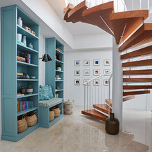 shelving in entry