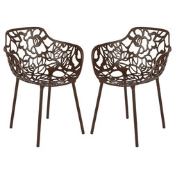 Contemporary Outdoor Dining Chairs by LeisureMod