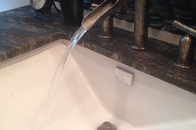 Inspiration for a rustic bathroom remodel in Other
